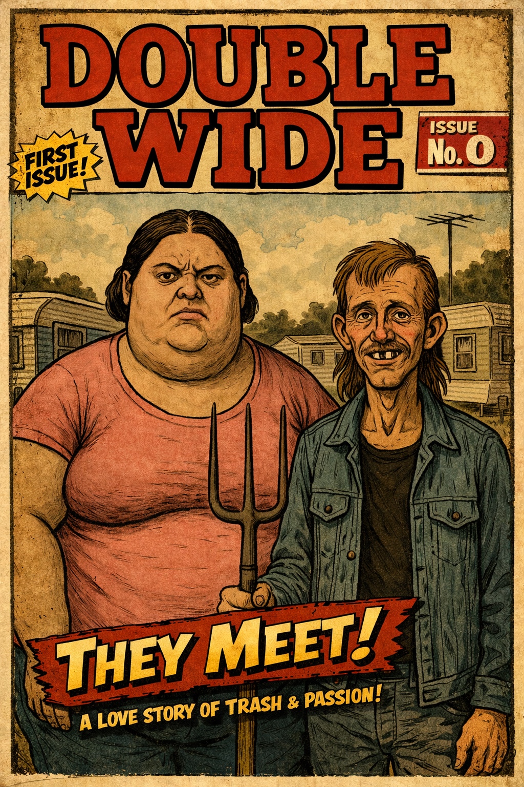 Double Wide: They Meet comic cover